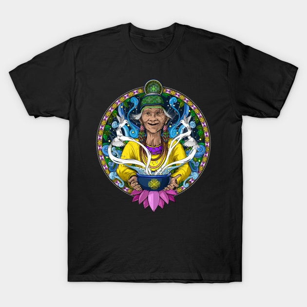 Ayahuasca Shaman T-Shirt by underheaven